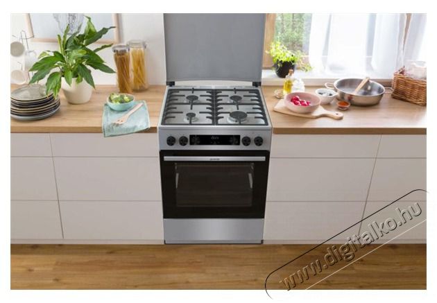 Gorenje GKS6C71XF kombin&aacute;lt g&aacute;ztűzhely Konyhai term&eacute;kek - S&uuml;tő-főzőlap, tűzhely (szabadon&aacute;ll&oacute;) - Kombin&aacute;lt tűzhely (szabadon&aacute;ll&oacute;) - 502737