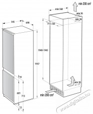 Gorenje NRKI619D61WFE Hűtőszekr&eacute;ny, hűtőg&eacute;p Konyhai term&eacute;kek - Hűtő, fagyaszt&oacute; (be&eacute;p&iacute;thető) - Alulfagyaszt&oacute;s kombin&aacute;lt hűtő - 531532