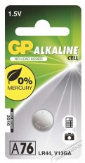 GP Batteries GP LR44 (A76) alk&aacute;li gombelem 1db/bliszter - Akkuk &eacute;s t&ouml;ltők - Elem - 410220