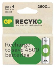 GP Batteries GP ReCyko NiMH Akkumulátor HR6 (AA) 2600mAh 4db Akkuk és töltők - Elem méretű akku és töltő - Akku - 507321