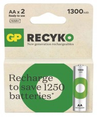 GP Batteries GP ReCyko NiMH Akkumulátor HR6 (AA) 1300mAh 2db Akkuk és töltők - Li-ion akkumulátor és töltő (gyári) - Akku - 508822