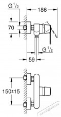 Grohe 32888000 Get Egykaros zuhanycsaptelep, Falra szerelhető, 46mm-es ker&aacute;mia bet&eacute;t, Kr&oacute;m H&aacute;ztart&aacute;s / Otthon / K&uuml;lt&eacute;r - F&uuml;rdőszoba / wc - Kieg&eacute;sz&iacute;tő - 536713