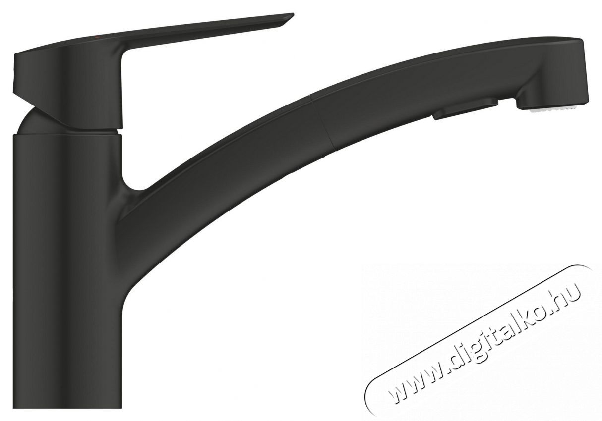 Grohe 303072431 Start Egykaros mosogat&oacute;csaptelep, Elford&iacute;that&oacute; kifoly&oacute;cső, Kih&uacute;zhat&oacute; zuhanyfej kifoly&aacute;s v&aacute;lt&oacute; funkci&oacute;val, Matt fekete H&aacute;ztart&aacute;s / Otthon / K&uuml;lt&eacute;r - F&uuml;rdőszoba / wc - Kieg&eacute;sz&iacute;tő - 536664