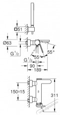 Grohe Plus 33547003 zuhanygarnit&uacute;ra, 1/2  , egykaros, ker&aacute;miapatron, Stick zuhanyfej, fali konzol, SilverFlex 1,5 m-es t&ouml;mlő, rejtett r&ouml;gz&iacute;tők, hat&aacute;rol&oacute;, kr&oacute;m H&aacute;ztart&aacute;s / Otthon / K&uuml;lt&eacute;r - F&uuml;rdőszoba / wc - Kieg&eacute;sz&iacute;tő - 536645
