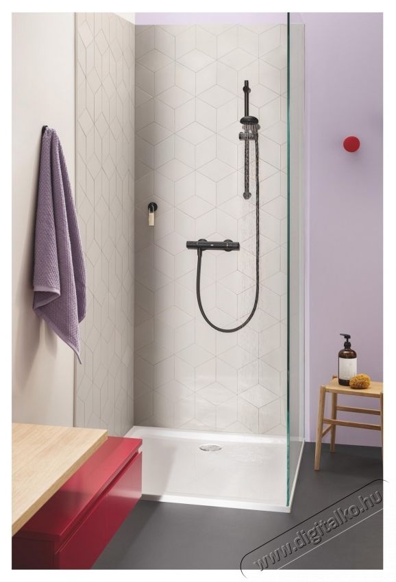 Grohe Precision Start 345942430 zuhany csaptelep, 1/2 , termoszt&aacute;t, v&eacute;delem, matt, fekete H&aacute;ztart&aacute;s / Otthon / K&uuml;lt&eacute;r - F&uuml;rdőszoba / wc - Kieg&eacute;sz&iacute;tő - 536661