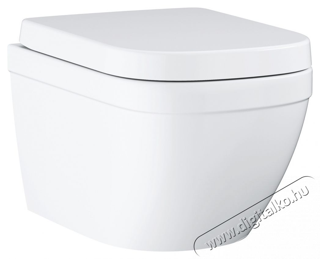 Grohe Euro ker&aacute;mia WC szett, falra szerelhető, tripla vortex, perem n&eacute;lk&uuml;li, Soft Close WC-&uuml;lőke, r&ouml;gz&iacute;tők&eacute;szlettel egy&uuml;tt, duroplast, Feh&eacute;r H&aacute;ztart&aacute;s / Otthon / K&uuml;lt&eacute;r - F&uuml;rdőszoba / wc - Kieg&eacute;sz&iacute;tő - 536638