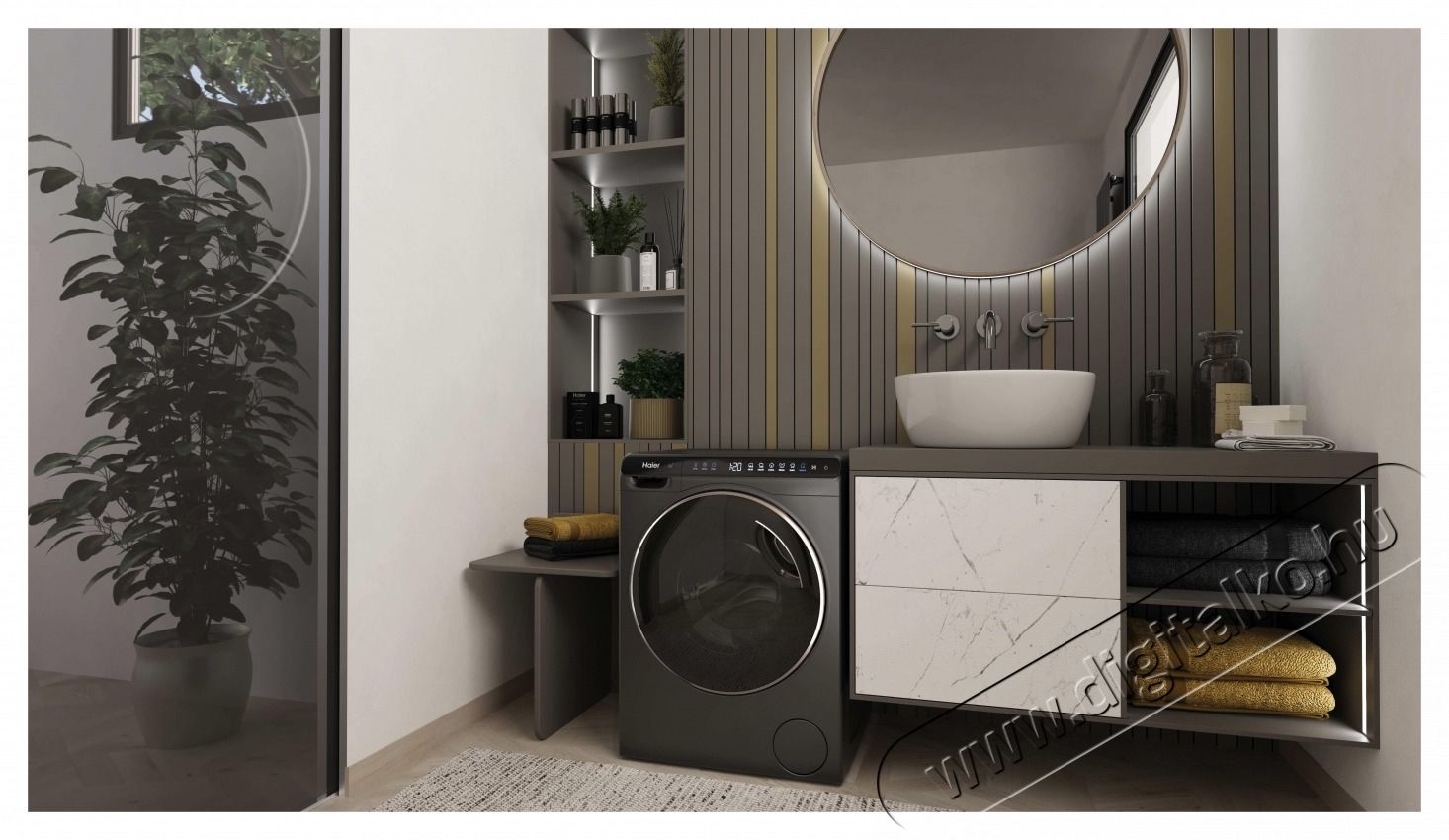 Haier HW50-BP12307GU1S mini mos&oacute;g&eacute;p H&aacute;ztart&aacute;s / Otthon / K&uuml;lt&eacute;r - Mos&oacute;g&eacute;p / sz&aacute;r&iacute;t&oacute;g&eacute;p - El&ouml;lt&ouml;ltős norm&aacute;l (60cm-ig) mos&oacute;g&eacute;p - 535878