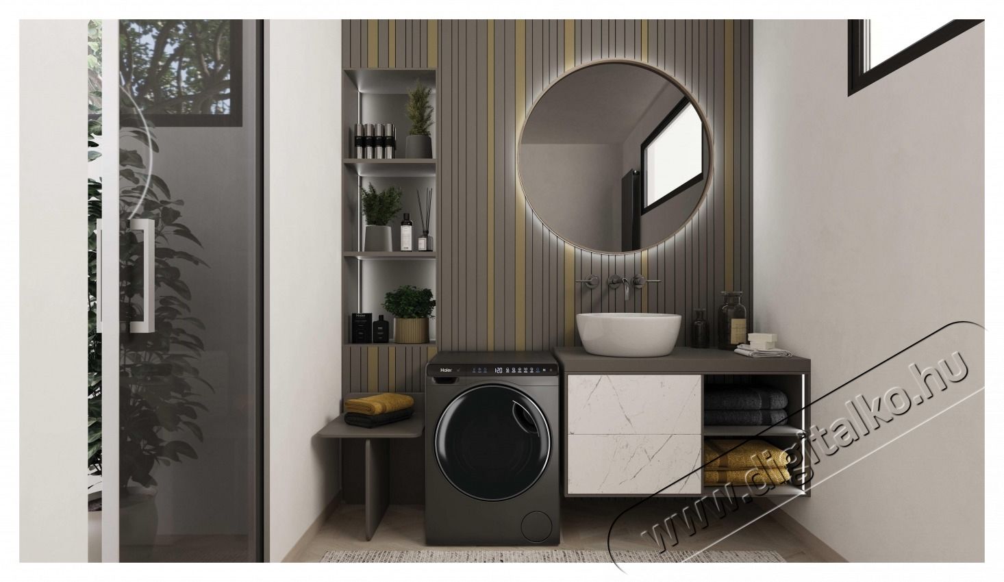 Haier HW50-BP12307GU1S mini mos&oacute;g&eacute;p H&aacute;ztart&aacute;s / Otthon / K&uuml;lt&eacute;r - Mos&oacute;g&eacute;p / sz&aacute;r&iacute;t&oacute;g&eacute;p - El&ouml;lt&ouml;ltős norm&aacute;l (60cm-ig) mos&oacute;g&eacute;p - 535878