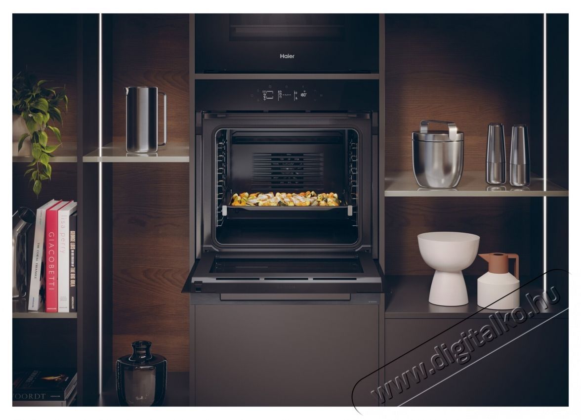 Haier H6 ID46G5HTB Be&eacute;p&iacute;thető s&uuml;tő, Elektromos, 78 l, Wi-Fi, Aqua Activa/Hydro Egyszerű tiszt&iacute;t&aacute;s, Softclose Softopen, Click Clean, A++ energiaoszt&aacute;ly, Fekete Konyhai term&eacute;kek - S&uuml;tő-főzőlap, tűzhely (be&eacute;p&iacute;thető) - S&uuml;tő (be&eacute;p&iacute;thető) - 537847