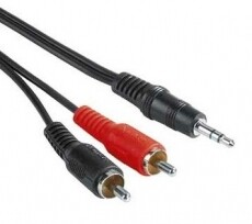 Hama 3,5mm Jack-2RCA &ouml;sszek&ouml;tő k&aacute;bel 5m - 43343 Tv kieg&eacute;sz&iacute;tők - K&aacute;bel / csatlakoz&oacute; - Jack-RCA k&aacute;bel - 293764