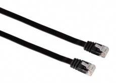 Hama CAT5E lapos patchkábel 5m, fekete Tv kiegészítők - Kábel / csatlakozó - Firewire kábel - 288148
