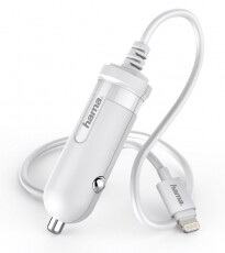 Hama Autós Apple utángyártott töltő (178303) - fehér Mobil / Kommunikáció / Smart - Mobiltelefon kiegészítő / tok - Hálózati-, autós töltő - 351259