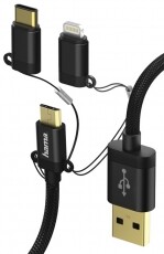 Hama 183348 3IN1 MICRO USB / TYPE-C / LIGHTNING adatkábel - 1M Fotó-Videó kiegészítők - Kábel - USB kábel - 365623
