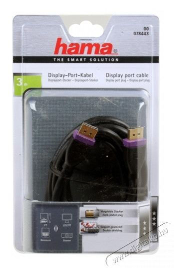 Hama TL DISPLAYPORT K&Aacute;BEL 3M Tv kieg&eacute;sz&iacute;tők - K&aacute;bel / csatlakoz&oacute; - Mini DisplayPort k&aacute;bel - 286942