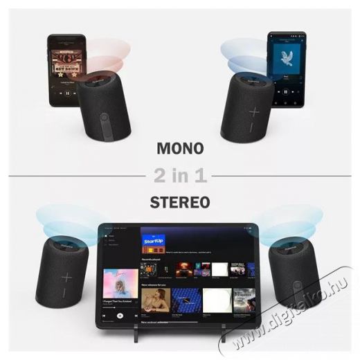 Hama BLUETOOTH HANGSZ&Oacute;R&Oacute; TWIN 2.0, 20W, V&Iacute;Z&Aacute;LL&Oacute;, FEKETE (188220) Audio-Video / Hifi / Multim&eacute;dia - Hordozhat&oacute;, vezet&eacute;k n&eacute;lk&uuml;li / bluetooth hangsug&aacute;rz&oacute; - Hordozhat&oacute;, vezet&eacute;k n&eacute;lk&uuml;li / bluetooth hangsug&aacute;rz&oacute; - 399224