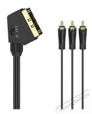Hama 205156 FIC AV SCART-3RCA be/ki 1,5m összekötőkábel Tv kiegészítők - Kábel / csatlakozó - Scart-RCA kábel - 413754