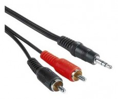 Hama 3,5mm Jack-2RCA &ouml;sszek&ouml;tő k&aacute;bel 5m - 43343 Tv kieg&eacute;sz&iacute;tők - K&aacute;bel / csatlakoz&oacute; - Jack-RCA k&aacute;bel - 293764