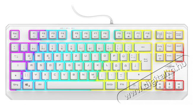 Hama GAMING URAGE EXODUS 220TKL BILL.,RGB, FEH&Eacute;R Iroda &eacute;s sz&aacute;m&iacute;t&aacute;stechnika - Billentyűzet / billentyűzet szett - Vezet&eacute;kes - 493299