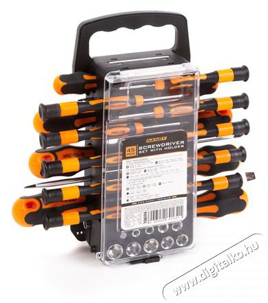 HANDY 10694 csavarh&uacute;z&oacute; k&eacute;szlet hordoz&oacute;t&aacute;sk&aacute;val 45 r&eacute;szes H&aacute;ztart&aacute;s / Otthon / K&uuml;lt&eacute;r - Szersz&aacute;m - Csavarh&uacute;z&oacute; / kulcs / f&uacute;r&oacute; / szersz&aacute;m k&eacute;szlet - 465846