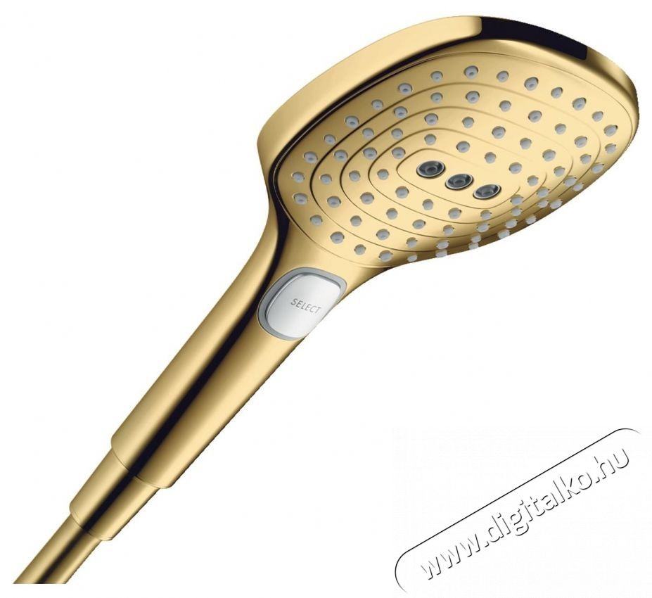 Hansgrohe Raindance Select E120 zuhanyfej, 3 f&uacute;v&oacute;ka, pol&iacute;rozott arany optika H&aacute;ztart&aacute;s / Otthon / K&uuml;lt&eacute;r - F&uuml;rdőszoba / wc - Kieg&eacute;sz&iacute;tő - 536755