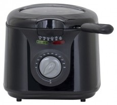 HAUSBERG HB-1331NG 2.5 literes 1450W ablakos fekete elektromos olajsütő Konyhai termékek - Konyhai kisgép (sütés / főzés / hűtés / ételkészítés) - Olajsütő - 503116