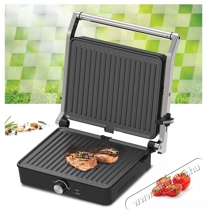Heinner HEG-K2000CP Elektromos grill, 2000W, tapad&aacute;smentes t&aacute;lca Konyhai term&eacute;kek - Konyhai kisg&eacute;p (s&uuml;t&eacute;s / főz&eacute;s / hűt&eacute;s / &eacute;telk&eacute;sz&iacute;t&eacute;s) - Kontakt grill s&uuml;tő / s&uuml;tőlap - 533471