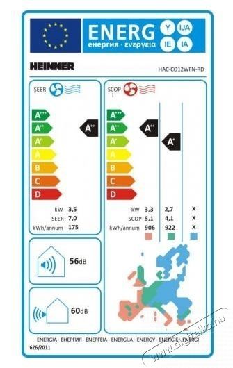 Heinner Onix Eco Smart Inverter 12000 BTU Wi-Fi Kl&iacute;ma, A++ oszt&aacute;ly, Fűt&eacute;s funkci&oacute;, ECO funkci&oacute;, Follow me, R32, HAC-CO12WFN-GD, Aranysz&iacute;n H&aacute;ztart&aacute;s / Otthon / K&uuml;lt&eacute;r - Ventil&aacute;tor / L&eacute;gkondicion&aacute;l&oacute; - Split kl&iacute;ma - 536786