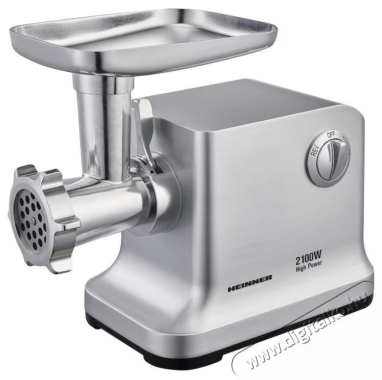 Heinner MG-2100SS dar&aacute;l&oacute;, 2100 W, Paradicsomtartoz&eacute;k, Kolb&aacute;sztartoz&eacute;k, Rozsdamentes k&eacute;s &eacute;s szita, Ez&uuml;st Konyhai term&eacute;kek - Konyhai kisg&eacute;p (elők&eacute;sz&iacute;t&eacute;s / feldolgoz&aacute;s) - H&uacute;sdar&aacute;l&oacute; - 533473