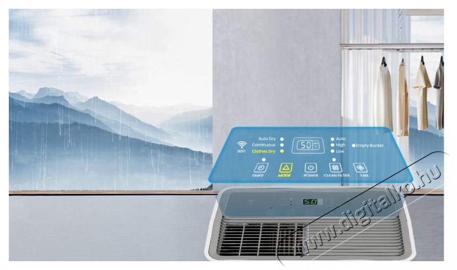 Hisense D20HW P&aacute;ramentes&iacute;tő (20L/nap) Sz&eacute;ps&eacute;g&aacute;pol&aacute;s / Eg&eacute;szs&eacute;g - L&eacute;gtiszt&iacute;t&oacute; / p&aacute;r&aacute;s&iacute;t&oacute; / p&aacute;r&aacute;tlan&iacute;t&oacute; - P&aacute;ramentes&iacute;tő - 499746