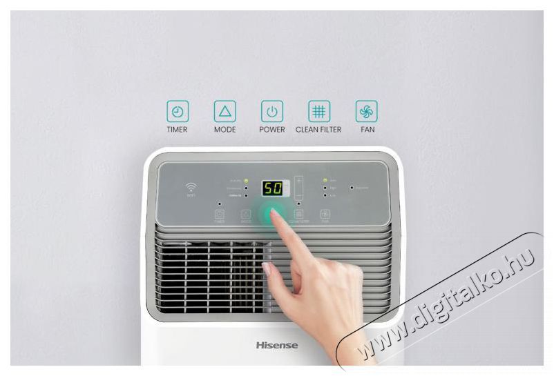 Hisense D20HW P&aacute;ramentes&iacute;tő (20L/nap) Sz&eacute;ps&eacute;g&aacute;pol&aacute;s / Eg&eacute;szs&eacute;g - L&eacute;gtiszt&iacute;t&oacute; / p&aacute;r&aacute;s&iacute;t&oacute; / p&aacute;r&aacute;tlan&iacute;t&oacute; - P&aacute;ramentes&iacute;tő - 499746
