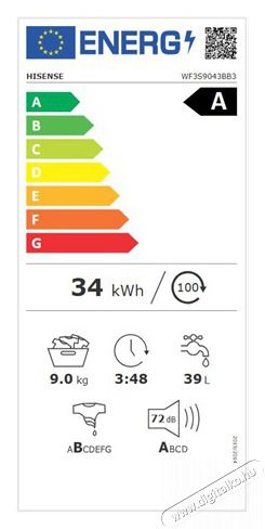 Hisense WF3S9043BB3 MOS&Oacute;G&Eacute;P EL&Ouml;LT&Ouml;LTŐS H&aacute;ztart&aacute;s / Otthon / K&uuml;lt&eacute;r - Mos&oacute;g&eacute;p / sz&aacute;r&iacute;t&oacute;g&eacute;p - El&ouml;lt&ouml;ltős norm&aacute;l (60cm-ig) mos&oacute;g&eacute;p - 501677