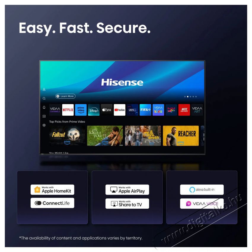 Hisense 43E7Q Telev&iacute;zi&oacute;k - LED telev&iacute;zi&oacute; - UHD 4K felbont&aacute;s&uacute; - 505854