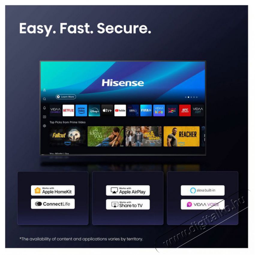 Hisense 43A6Q Telev&iacute;zi&oacute;k - LED telev&iacute;zi&oacute; - UHD 4K felbont&aacute;s&uacute; - 511964