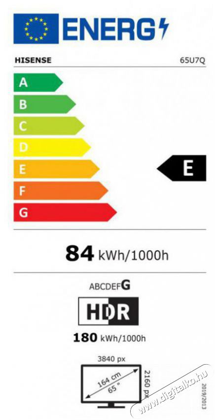 Hisense 65U7Q Telev&iacute;zi&oacute;k - LED telev&iacute;zi&oacute; - UHD 4K felbont&aacute;s&uacute; - 511965