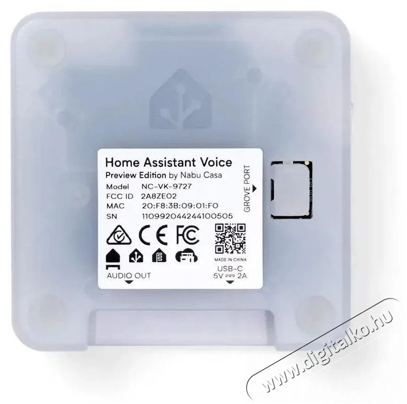 Home Assistant Voice Preview Edition Hangseg&eacute;d H&aacute;ztart&aacute;s / Otthon / K&uuml;lt&eacute;r - Okos otthon - Kieg&eacute;sz&iacute;tő - 508111