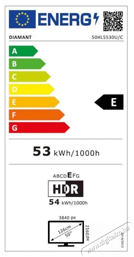 Horizon Diamant 50HL5530U/C LED Telev&iacute;zi&oacute;, 126 cm, Smart, 4K Ultra HD, E energiaoszt&aacute;ly Telev&iacute;zi&oacute;k - LED telev&iacute;zi&oacute; - UHD 4K felbont&aacute;s&uacute; - 535314