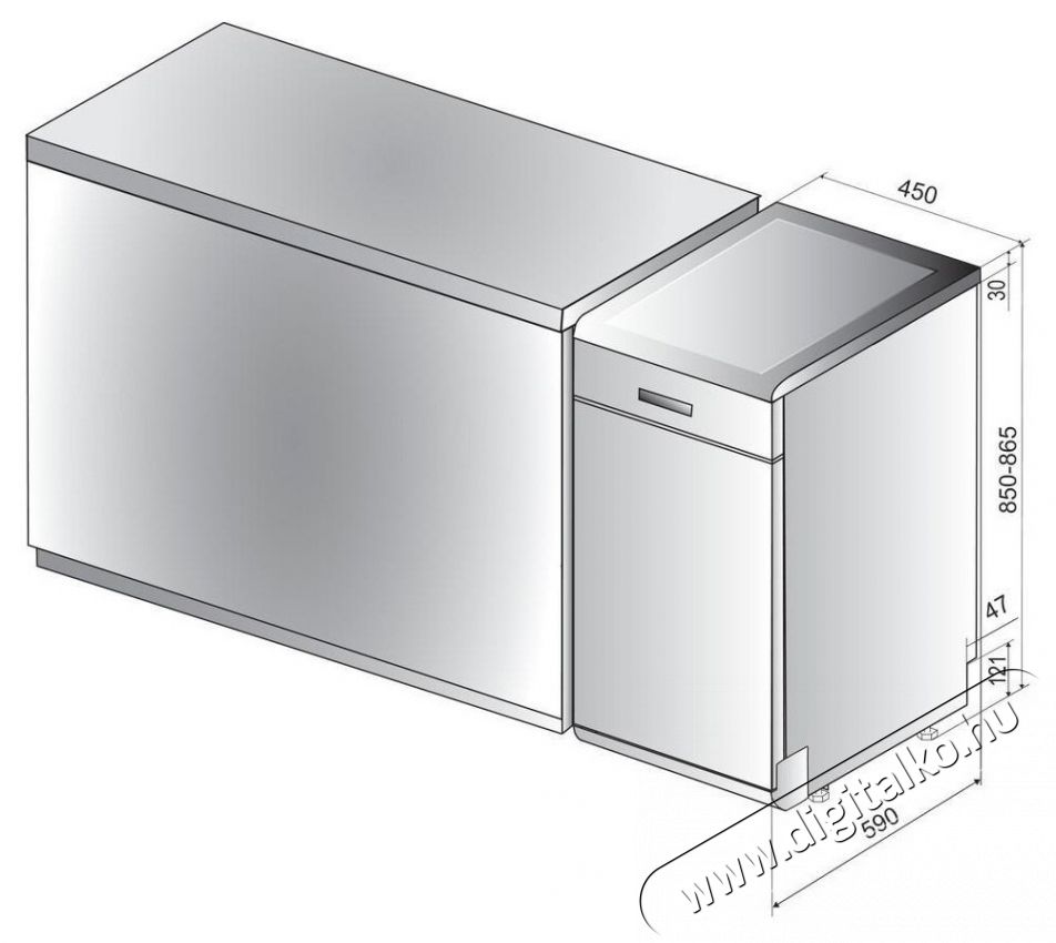 Hotpoint HSFO 3T223 WC X Mosogat&oacute;g&eacute;p, 45 cm, Rozsdamnetes ac&eacute;l Konyhai term&eacute;kek - Mosogat&oacute;g&eacute;p - Keskeny (45cm-ig) szabadon&aacute;ll&oacute; mosogat&oacute;g&eacute;p - 535330