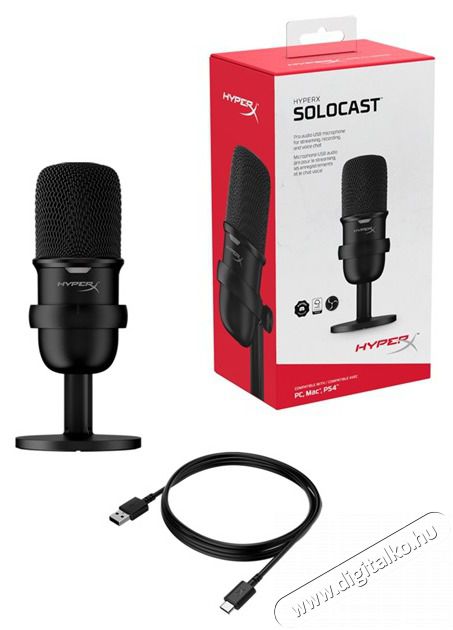 HP HyperX SoloCast gamer mikrofon Fot&oacute;-Vide&oacute; kieg&eacute;sz&iacute;tők - Mikrofon - &Eacute;nek &eacute;s hangszer mikrofon - 393119