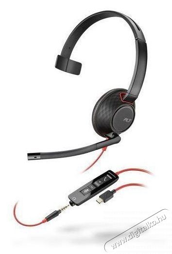 HP Poly Blackwire 5210 mono USB-C, 3,5mm, USB-C/A adapter Audio-Video / Hifi / Multim&eacute;dia - F&uuml;l &eacute;s Fejhallgat&oacute;k - Fejhallgat&oacute; - 529540