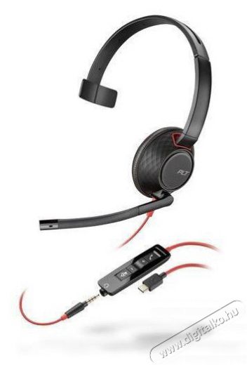 HP Poly Blackwire 5210 mono USB-C, 3,5mm, USB-C/A adapter Audio-Video / Hifi / Multim&eacute;dia - F&uuml;l &eacute;s Fejhallgat&oacute;k - Fejhallgat&oacute; - 529540