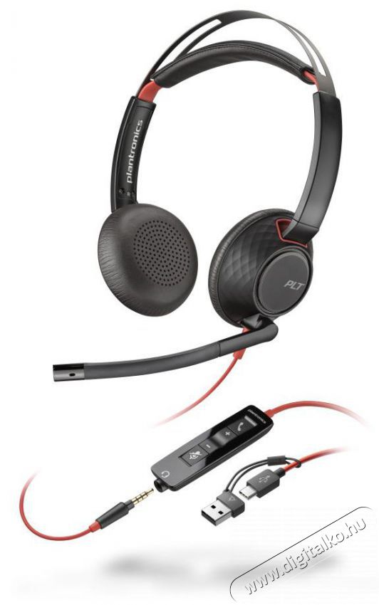 HP Poly BW 5220 USB-C HS+USB-C/A Fejhallgat&oacute; Audio-Video / Hifi / Multim&eacute;dia - F&uuml;l &eacute;s Fejhallgat&oacute;k - Fejhallgat&oacute; mikrofonnal / headset - 529543
