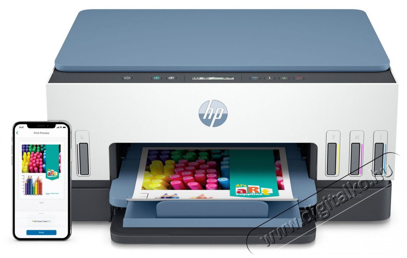 HP Smart Tank Wireless 675 All-in-One Nyomtat&oacute; Iroda &eacute;s sz&aacute;m&iacute;t&aacute;stechnika - Nyomtat&oacute; - Multifunkci&oacute;s (tintasugaras) - 530595