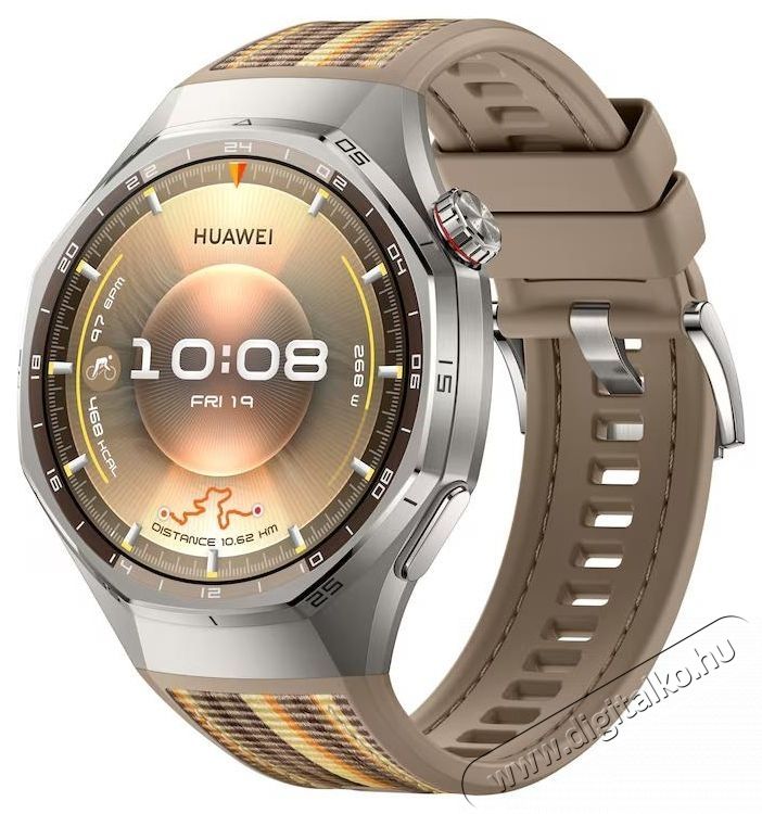 Huawei Watch GT 6 Pro okos&oacute;ra, 46MM, Titanium Alloy Case, Brown Woven Strap Mobil / Kommunik&aacute;ci&oacute; / Smart - Okos eszk&ouml;z - Okos&oacute;ra - 533520