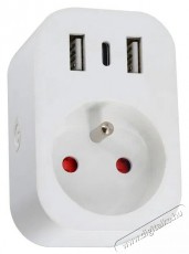 IMMAX NEO Konnektor, belt&eacute;ri, f&ouml;ldelt, E t&iacute;pus, 2&times; USB, 1&times; USB-C, Zigbee H&aacute;ztart&aacute;s / Otthon / K&uuml;lt&eacute;r - Okos otthon - Okos konnektor - 508172