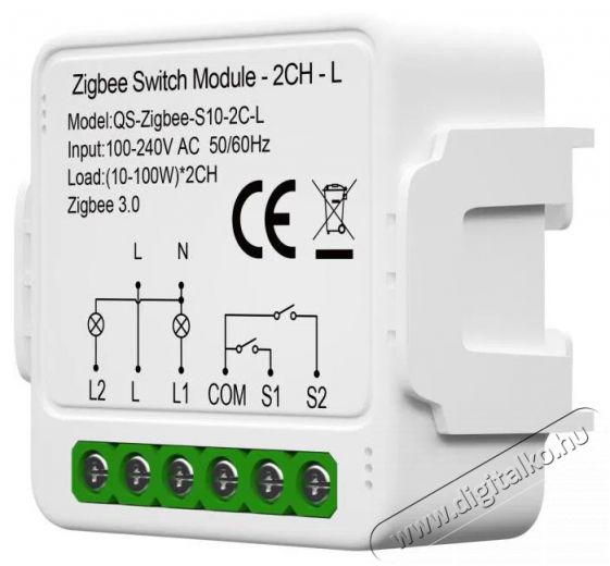 IMMAX NEO Smart vez&eacute;rlő (L) V8, 2 gombos, Zigbee 3.0 H&aacute;ztart&aacute;s / Otthon / K&uuml;lt&eacute;r - Okos otthon - Kieg&eacute;sz&iacute;tő - 522145