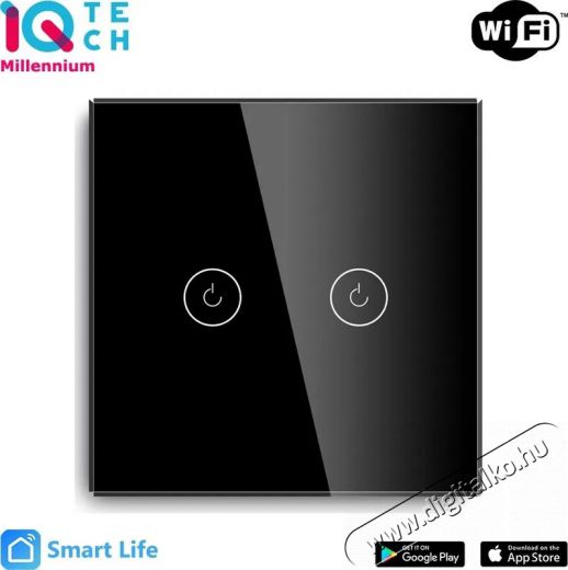 iQtech Millennium, Zigbee 2x NoN kapcsol&oacute; Smartlife, fekete H&aacute;ztart&aacute;s / Otthon / K&uuml;lt&eacute;r - Egy&eacute;b h&aacute;ztart&aacute;si term&eacute;k - 522167