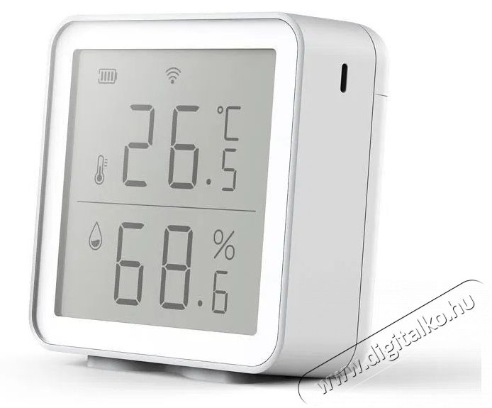 iQtech SmartLife TH01 Wi-Fi hőm&eacute;rs&eacute;klet- &eacute;s p&aacute;ratartalom-&eacute;rz&eacute;kelő kijelzővel H&aacute;ztart&aacute;s / Otthon / K&uuml;lt&eacute;r - Lak&aacute;sfelszerel&eacute;s - Hőm&eacute;rő / barom&eacute;ter - 519527