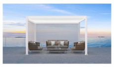 Iris PS-103WH fehér pergola oldalfal 3 m Háztartás / Otthon / Kültér - Kültér / kerti termék / grill - Kerti bútor - 397808