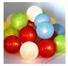 Iris Gömb alakú 6cm/színes fonott/3m/több színű/20db LED-es/USB-s fénydekoráció Háztartás / Otthon / Kültér - Világítás / elektromosság - Led szalag / fényfüzér - 388942