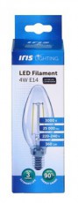 Iris Lighting Filament Candle Bulb E14 FLC35 4W/3000K/360lm gyertya LED fényforrás Háztartás / Otthon / Kültér - Világítás / elektromosság - E14 foglalatú izzó - 476734